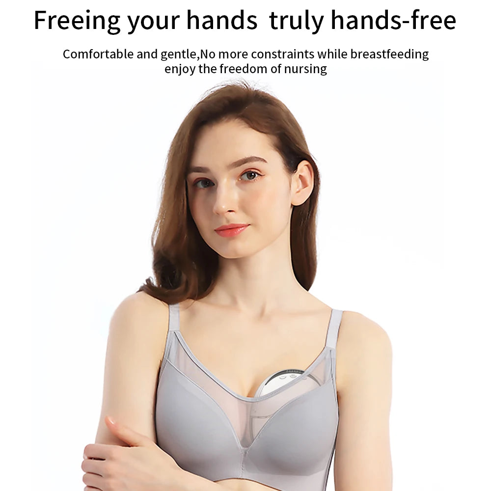 Hands-Free Electric Breast Pump — Wearable Lightweight Milk Collector with LED Display, 4 Modes & 12 Levels