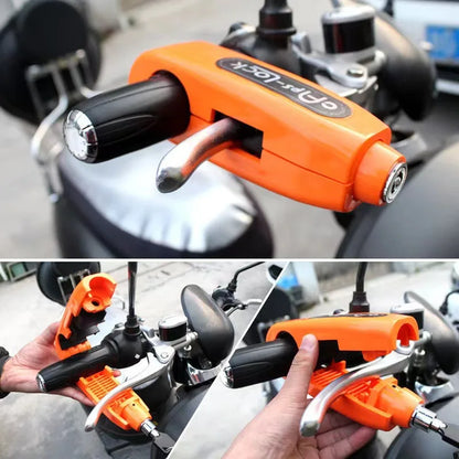 Mini Electric Vehicle Anti-Theft Lock Set – Bicycle & Scooter Security System with Brake Handlebar Grip, Throttle Lock & Cycling Horn for Motorcycle Safety
