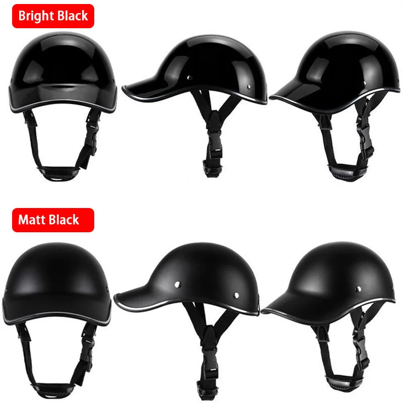 New Baseball Helmet Motorcycle Half Cap - Classic Bike & Scooter Helmet for Men & Women, Anti-UV Safety Hard Hat for Mountain Cycling
