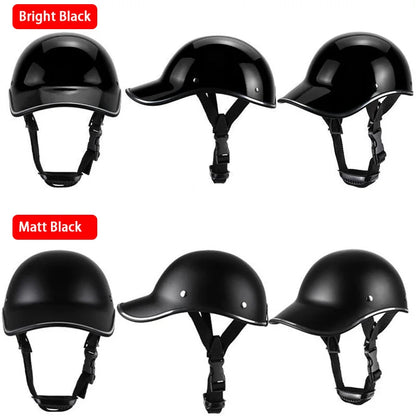 New Baseball Helmet Motorcycle Half Cap - Classic Bike & Scooter Helmet for Men & Women, Anti-UV Safety Hard Hat for Mountain Cycling