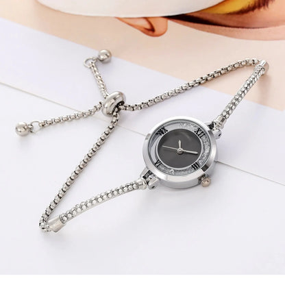 2024 Fashion Women's Wristwatch – Gold Bracelet with Small Dial, Elegant Quartz Steel Watch for Women