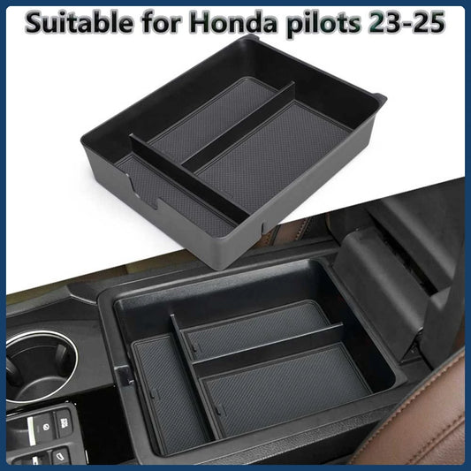 Car Armrest Box Center Console Storage Tray for Honda Pilot 2023–2025, Passport 2024–2026 & Ridgeline 2024–2025 Interior Organizer