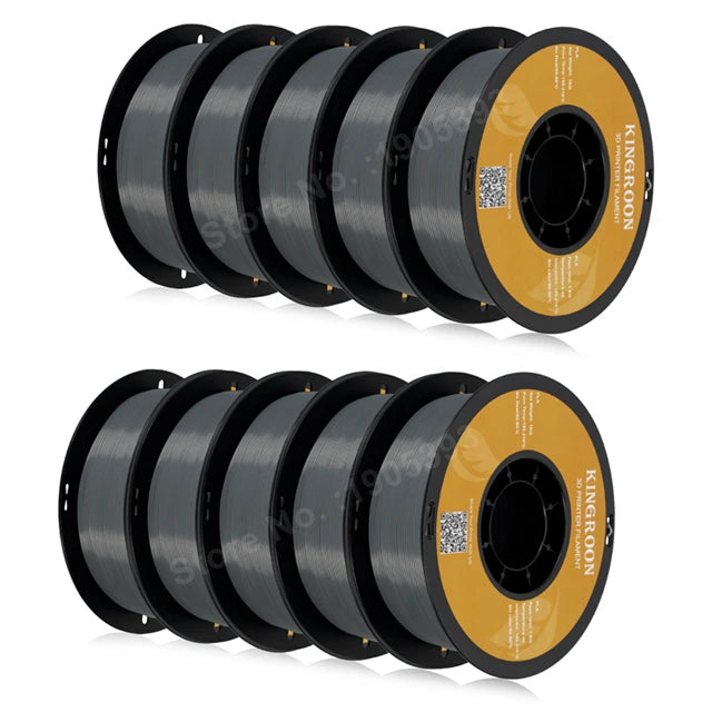 KINGROON PETG 3D Printer Filament 1.75mm – 5KG/10KG Mix Color Rolls for FDM 3D Printing (1kg/roll)