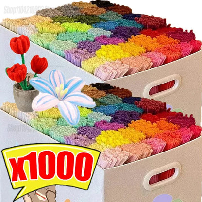 Chenille Pipe Cleaners - Fluffy Wired Stems for DIY Flowers, Crafts & Kids’ Projects