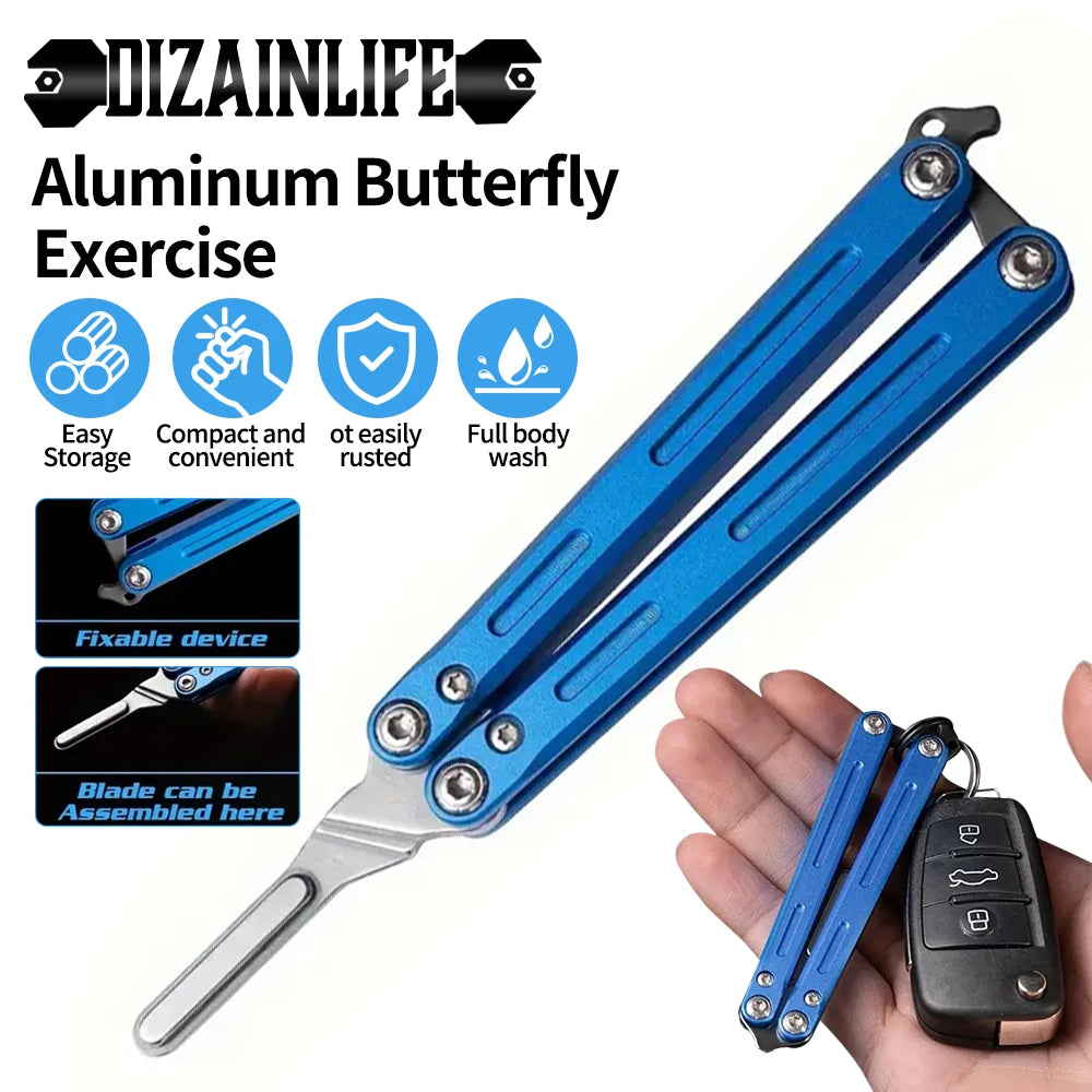 Foldable Butterfly Knife – Portable Stainless Steel Pocket Practice Knife for Outdoor Training