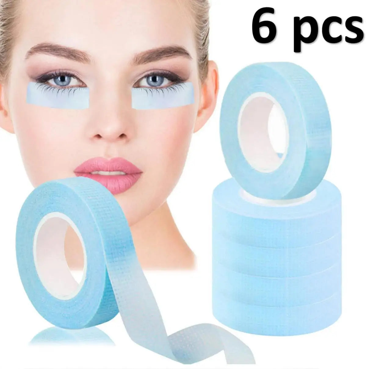 3/6 Rolls Eyelash Insulating Tape – Lint-Free, Breathable Non-Woven Under Eye Pads for Extensions