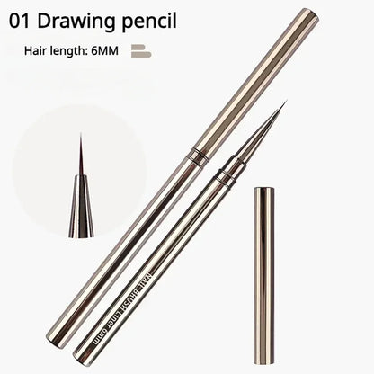 Nail Art Liner Brushes – Striping & Drawing Pens for Elongated Lines, 6–25mm Professional Manicure Design Tools