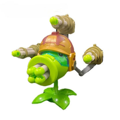 Plants vs Zombies Gatling Pea Shooter & Egyptian Zombie Toy Set – Full Game Scene Figures for Kids Gift