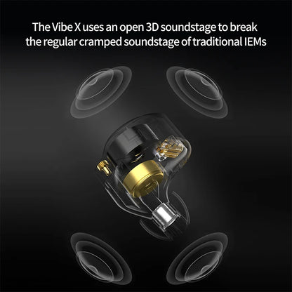 KZ Vibe X Bass Earbuds - HiFi Low-Frequency Vibration Stereo In-Ear Earphones for Music & Gaming