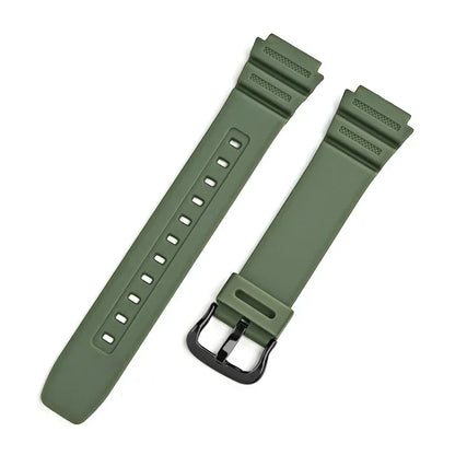 18mm Rubber Watch Strap for Casio G-Shock AQ-S810W, AE-1200, W-216H, W-735H, SGW-400 & MRW-200H - Universal Resin Replacement Watchband