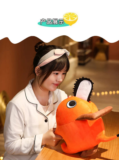 Pochita Plush Doll 10-40cm – Chainsaw Man Anime Soft Toy, Cute Stuffed Cartoon Pillow for Kids & Xmas Gifts