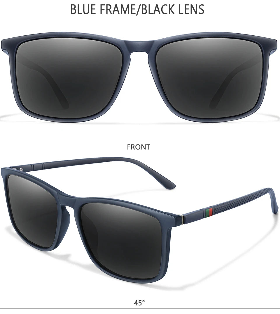 Luxury Square Vintage Polarized Sunglasses for Men & Women – UV400 Cycling, Driving, Fishing Eyewear