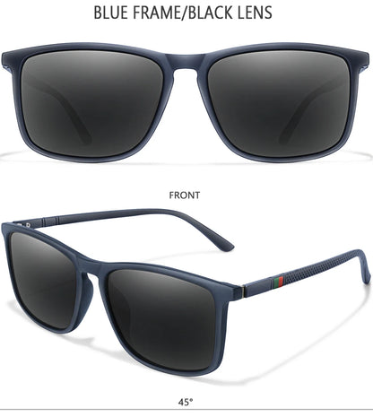Luxury Square Vintage Polarized Sunglasses for Men & Women – UV400 Cycling, Driving, Fishing Eyewear