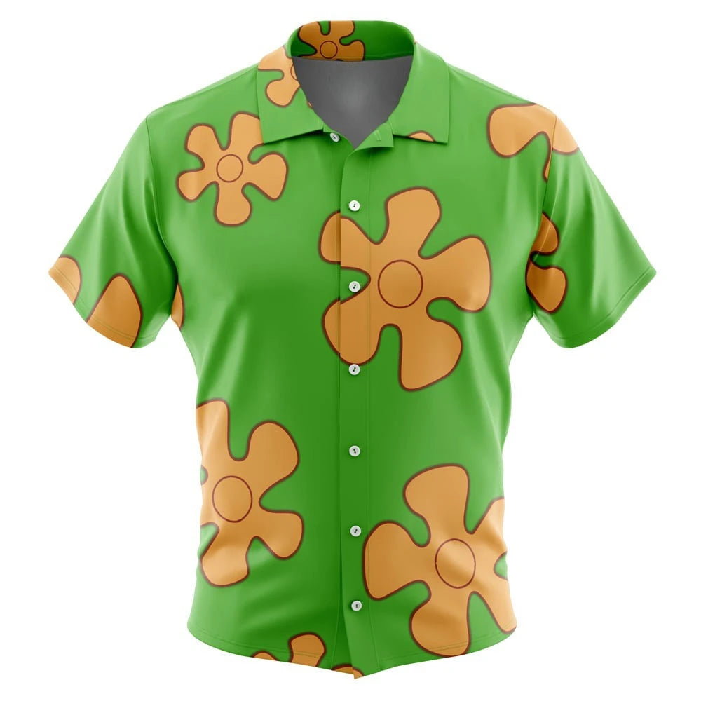 SpongeBob SquarePants Hawaiian Shirt - Breathable Quick Dry Short Sleeve Vacation Button Shirt for Men and Women