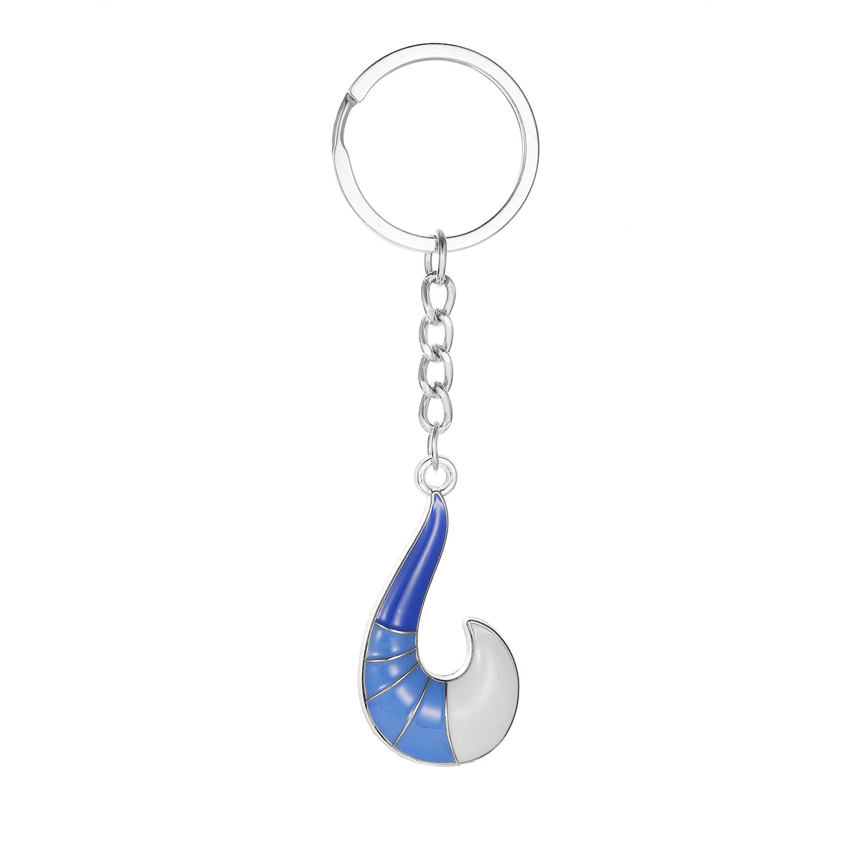 Blue Geometric Fox Tail Pendant Necklace - Unisex Anime-Inspired Fashion Jewelry and Trendy Gift Accessory