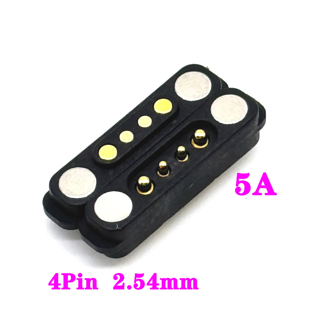Magnetic Pogo Pin Connector - 5A Waterproof High-Current Spring Probe Male Female DC Charging Connector, 2/3/4/5/6/7/8 Pin