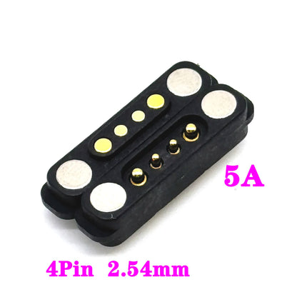Magnetic Pogo Pin Connector - 5A Waterproof High-Current Spring Probe Male Female DC Charging Connector, 2/3/4/5/6/7/8 Pin