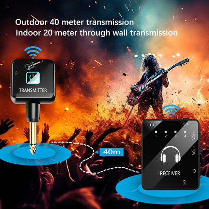 Wireless IEM In-Ear Monitoring System - Transmitter & Lavalier Receiver for Band Rehearsals