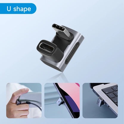 Hagibis 240W USB-C to USB-C Adapter — 40Gbps 8K 60Hz USB4 Converter, 90° for Thunderbolt 4/3, MacBook, iPhone 16 Pro & Tablet