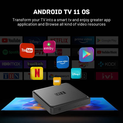 KINHANK G1 Android TV Box – 4K Ultra HD, Google Certified, Netflix, Dolby Vision, HDR10+, 4GB RAM, 32GB Storage, WiFi6 Streaming Device