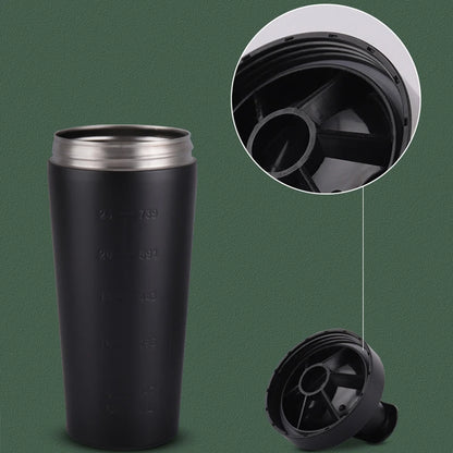 750ML Protein Shaker with Mixball - Leak-Proof Metal Magic
