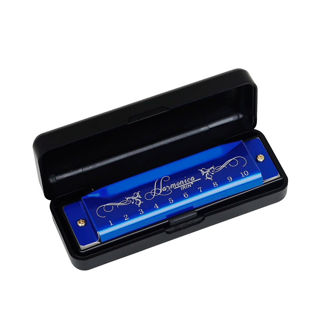 IRIN 10 Hole C Key Harmonica - Colorful Beginner Woodwind Instrument for Music Learning & Performance