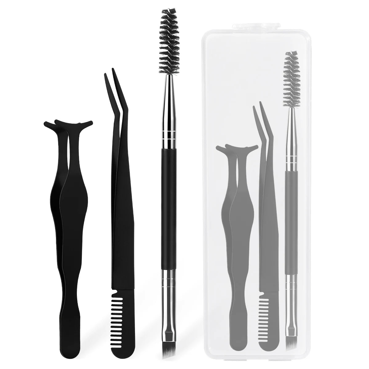 3PCS Eyelash Tool Set with Storage Box – Lash Applicator, Comb & Brush Kit for Eyelash Extension and Grooming
