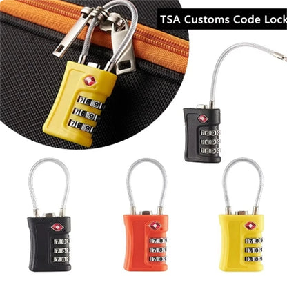 New TSA Customs Code Lock – Travel Luggage Password Changeable Padlock with Contrast Color Design