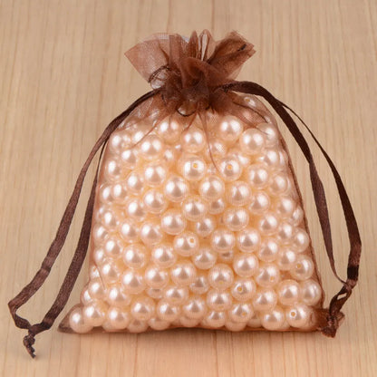 100pcs Organza Gift Bags – 7×9, 9×12, 10×15, 13×18cm Wedding & Jewelry Pouches