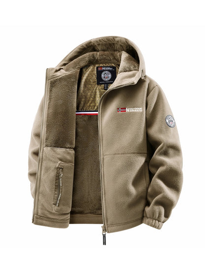 Men's Autumn & Winter Outdoor Hooded Jacket – Versatile Streetwear for Daily Wear, Travel, Parties, and Commuting