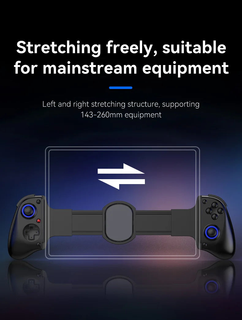 BSP-D11 Stretching Wireless Game Controller – Compatible with SWITCH, Android, iOS, PS3, PS4, XBOX, and Tablet for Gamepad Streaming