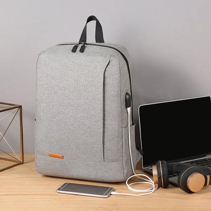 15.6 Inch Men's Business Computer Backpack - USB Charging Lightweight Schoolbag for Travel Commuting, 1 Pack