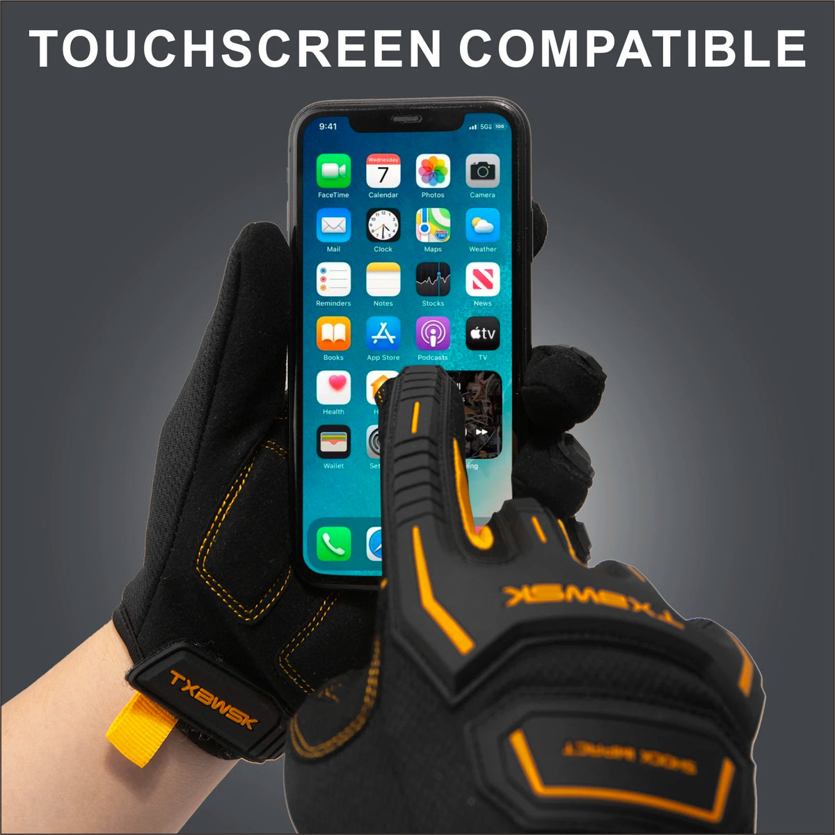High-Dexterity Work Gloves - Touchscreen Utility & Mechanic Gloves with Excellent Grip for Men & Women