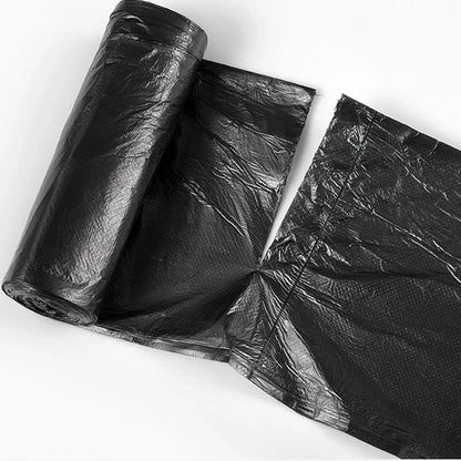 100pcs Black Household Rubbish Bags for Bathroom, Kitchen, and Trash Can - Disposable Plastic Garbage Bags