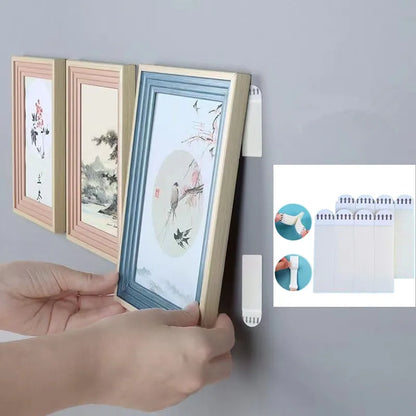 Picture Hanging Strips Set - 24pcs (12 Sets) to 2pcs (1 Set) Damage-Free Adhesive Frame & Picture Hanger Strips, Decor Magic Hooks