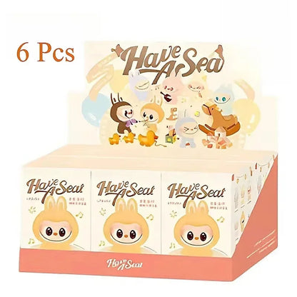 High-Quality Macaron 2 The Monsters Labubu Sitting Party Vinyl Plush Blind Box – Decorative Collectible Doll Gift