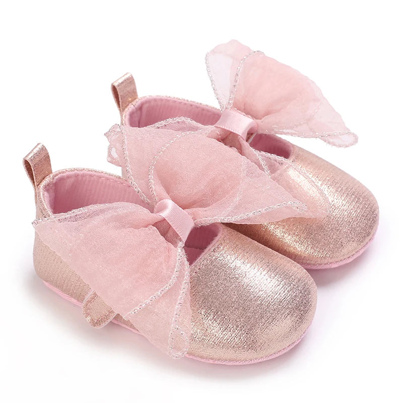 Infant Princess Pre-Walker Shoes - Bowknot Soft Sole Sandals for Baby Girls 0–1 Year