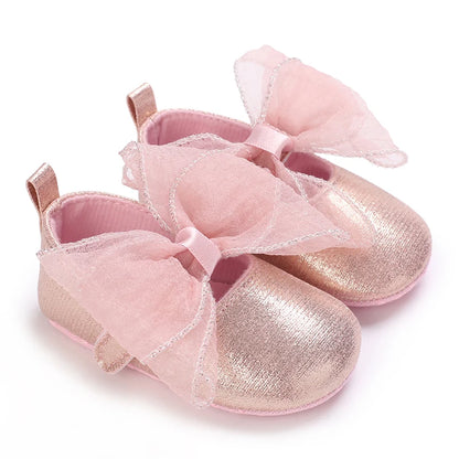 Infant Princess Pre-Walker Shoes - Bowknot Soft Sole Sandals for Baby Girls 0–1 Year