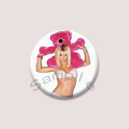 Britney Spears Music Brooch Pin – Pop Singer Badge Jewelry for Bags & Clothing, Fan Collection Accessories & Gift Item