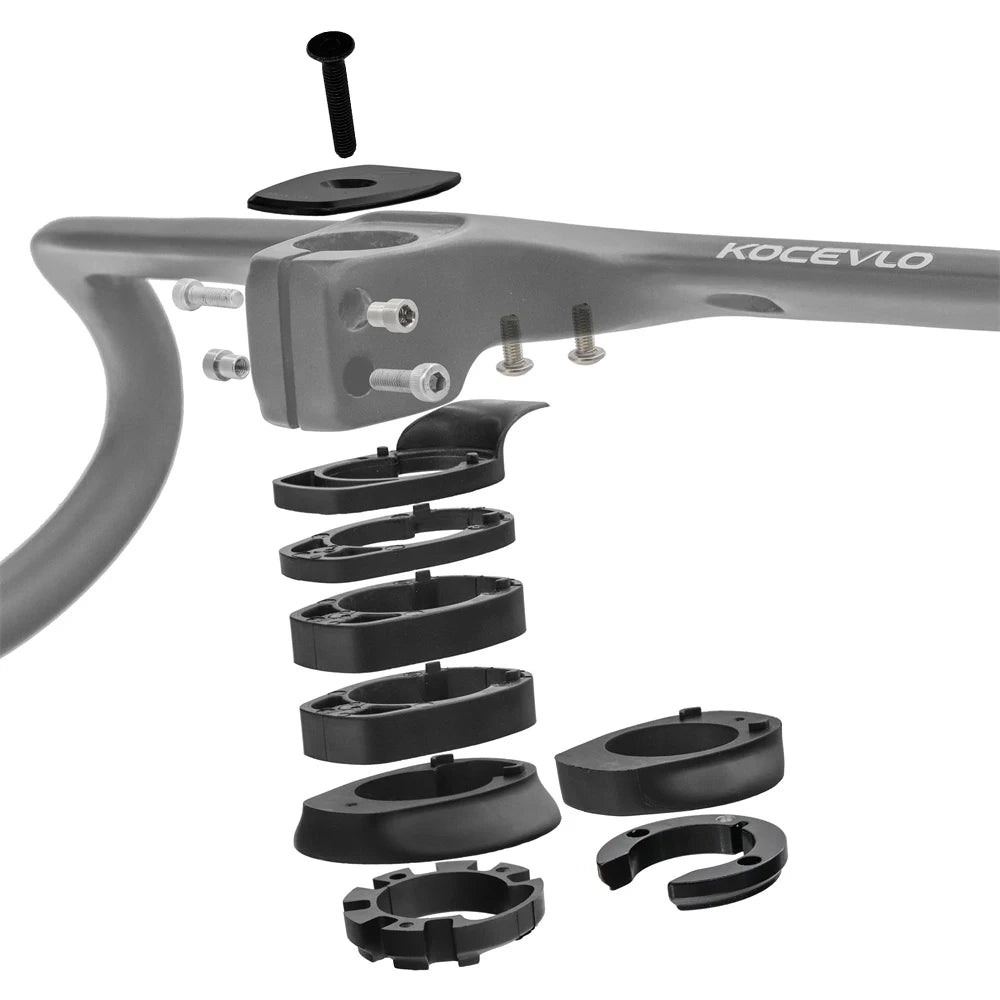 KOCEVLO Full Carbon Fiber Road Bike Stem & Integrated Handlebar — 28.6mm with Spacers