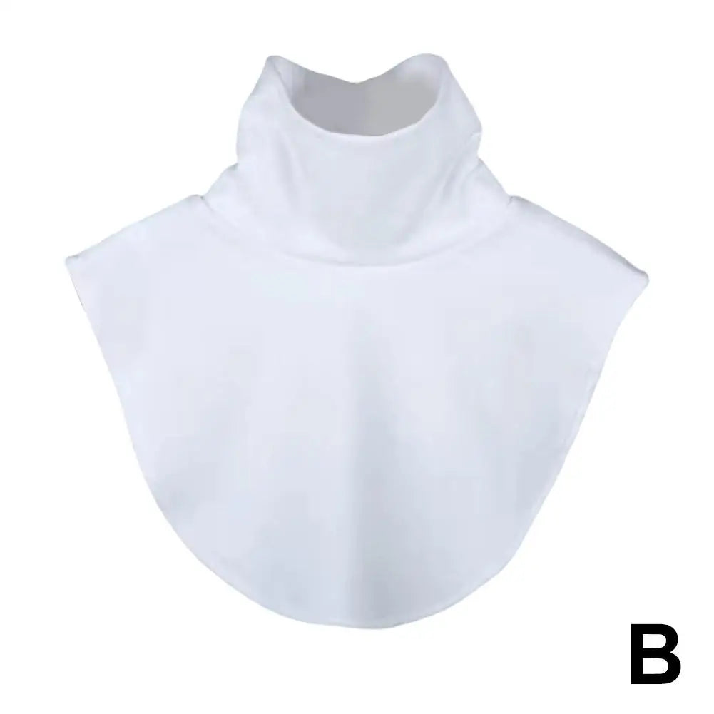 Women's Detachable High-Neck Collar - Soft Elastic Jersey False Collar and Neck Warmer in Solid Colors