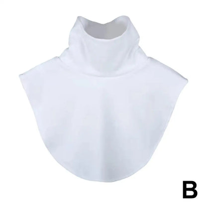Women's Detachable High-Neck Collar - Soft Elastic Jersey False Collar and Neck Warmer in Solid Colors