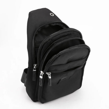 Women's Pure Color Nylon Chest Bag – Casual Shoulder & Crossbody Bag, Fashionable High-Quality Female Bag