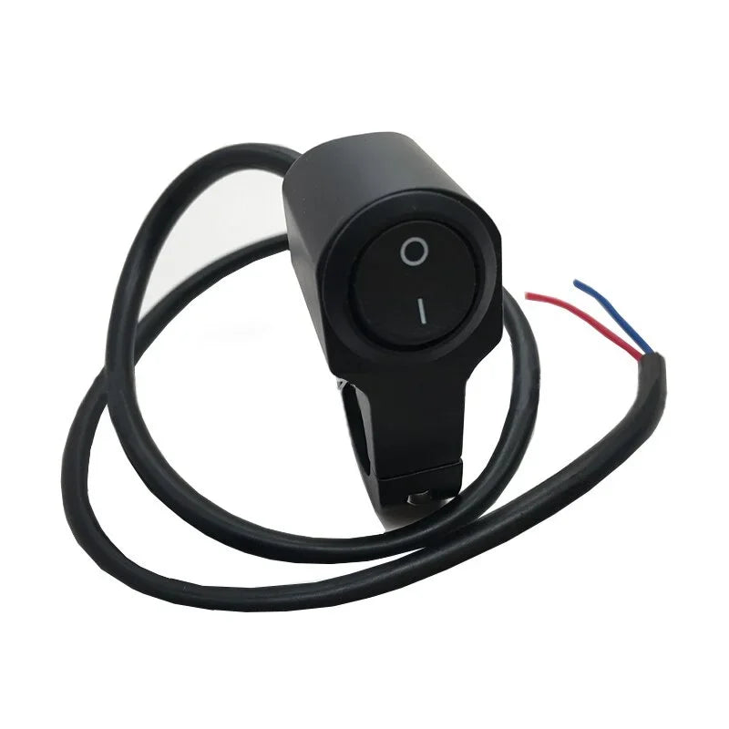 22cm Aluminum Alloy Motorcycle Handlebar Switch - 3 Position Waterproof 12V Fog Light Spotlight Control Retro Accessory