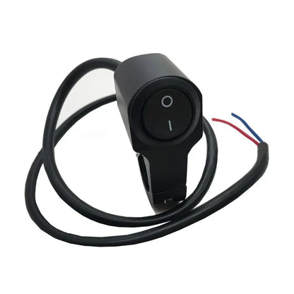 22cm Aluminum Alloy Motorcycle Handlebar Switch - 3 Position Waterproof 12V Fog Light Spotlight Control Retro Accessory