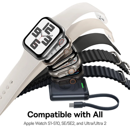 Baseus Magnetic Apple Watch Charger - 5W USB-C Wireless Charging Cable for Watch Series S1-S10, SE, SE2 & Ultra 2