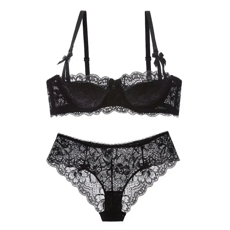 MOYISU French Romantic Lace Bra – Comfortable, Breathable & Sexy Slim Fit Underwear for Women