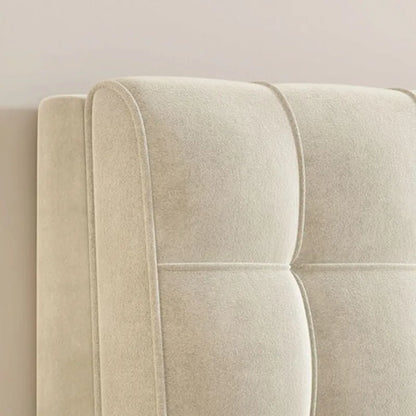 Soft Velvet Bed Head Cushion - Comfortable Backrest with Storage Pocket for Bedroom & Home Relaxation