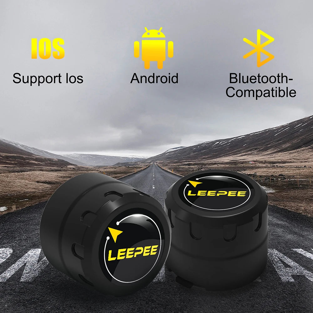 Motorcycle TPMS Bluetooth 4.0/5.0 Tire Pressure Monitoring System – 2 Sensors Pit Bike Tyre Tester Diagnostic Set