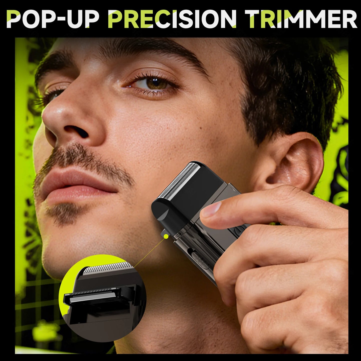 ENCHEN MS003 Compact Foil Shaver - Type-C Rechargeable Electric Razor with Pop-Up Precision Trimmer & 7000RPM Motor